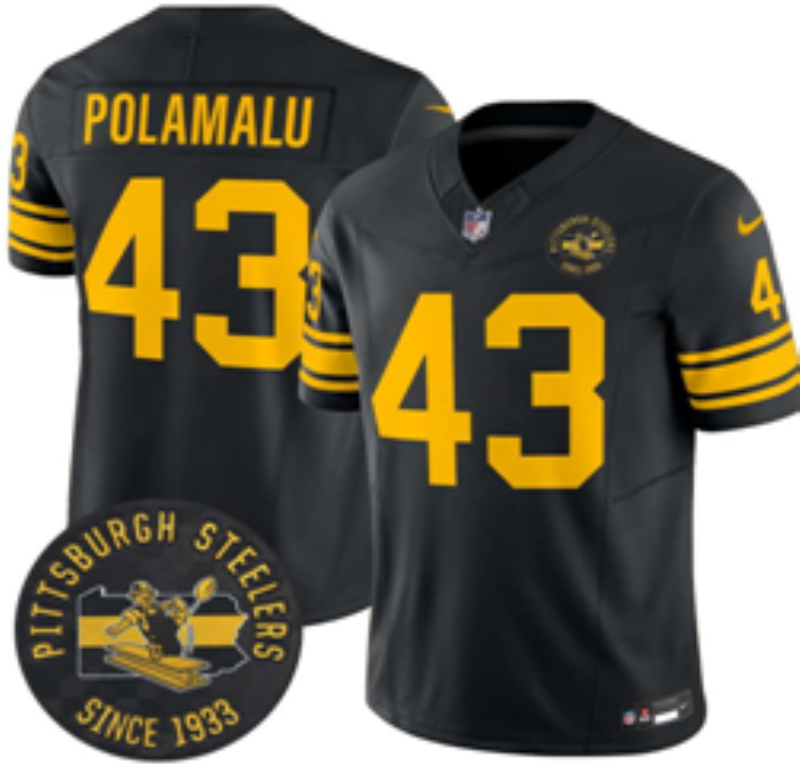 2026 Men Pittsburgh Steelers #43 Polamalu Black Limited Nike NFL Jersey 0814001->pittsburgh steelers->NFL Jersey